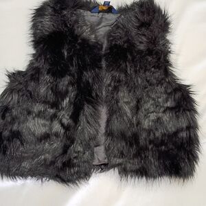 Black Faux Fur Women's Jacket